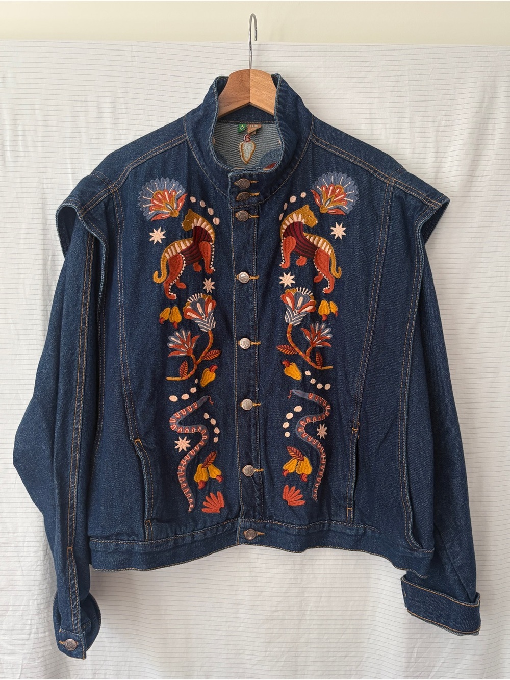 FARM RIO Embroidered Dark Blue Denim Jacket - RARE FIND - BRAND NEW